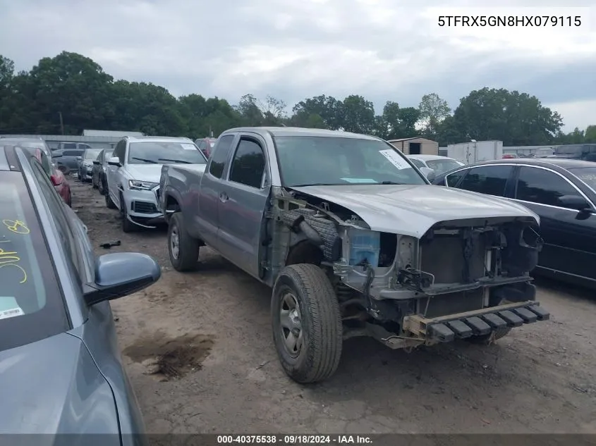 2017 Toyota Tacoma Access Cab/Sr/Sr5 VIN: 5TFRX5GN8HX079115 Lot: 40375538