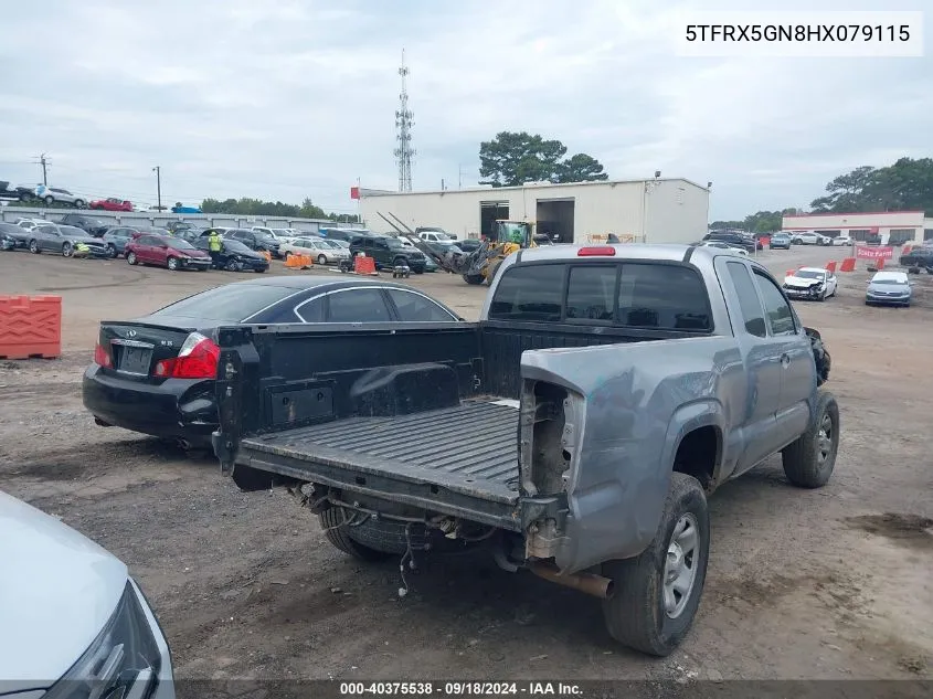 2017 Toyota Tacoma Access Cab/Sr/Sr5 VIN: 5TFRX5GN8HX079115 Lot: 40375538