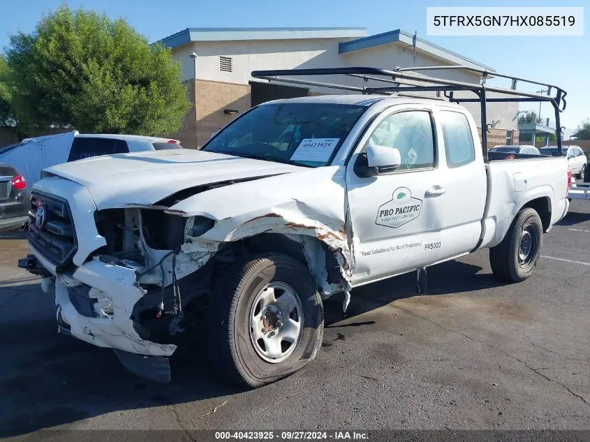 2017 Toyota Tacoma Sr VIN: 5TFRX5GN7HX085519 Lot: 40423925