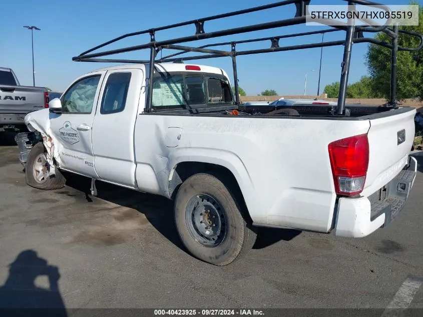 2017 Toyota Tacoma Sr VIN: 5TFRX5GN7HX085519 Lot: 40423925