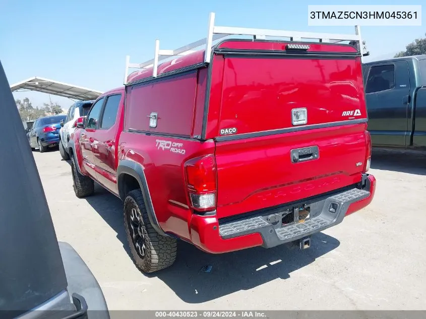 2017 Toyota Tacoma Trd Off Road VIN: 3TMAZ5CN3HM045361 Lot: 40430523