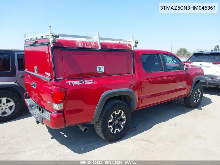 2017 Toyota Tacoma Trd Off Road VIN: 3TMAZ5CN3HM045361 Lot: 40430523