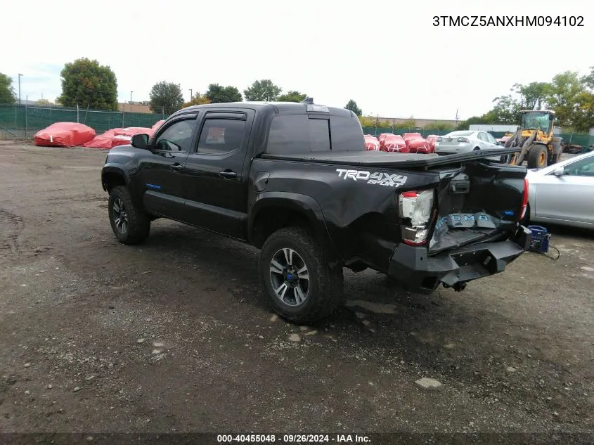 2017 Toyota Tacoma Trd Sport VIN: 3TMCZ5ANXHM094102 Lot: 40455048