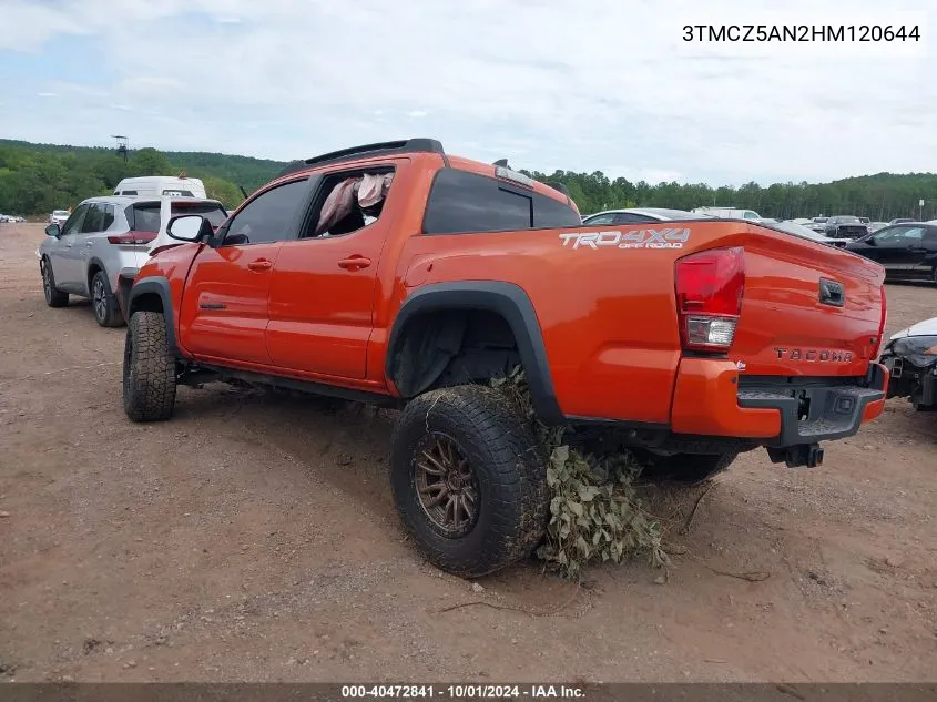 2017 Toyota Tacoma Trd Off Road VIN: 3TMCZ5AN2HM120644 Lot: 40472841