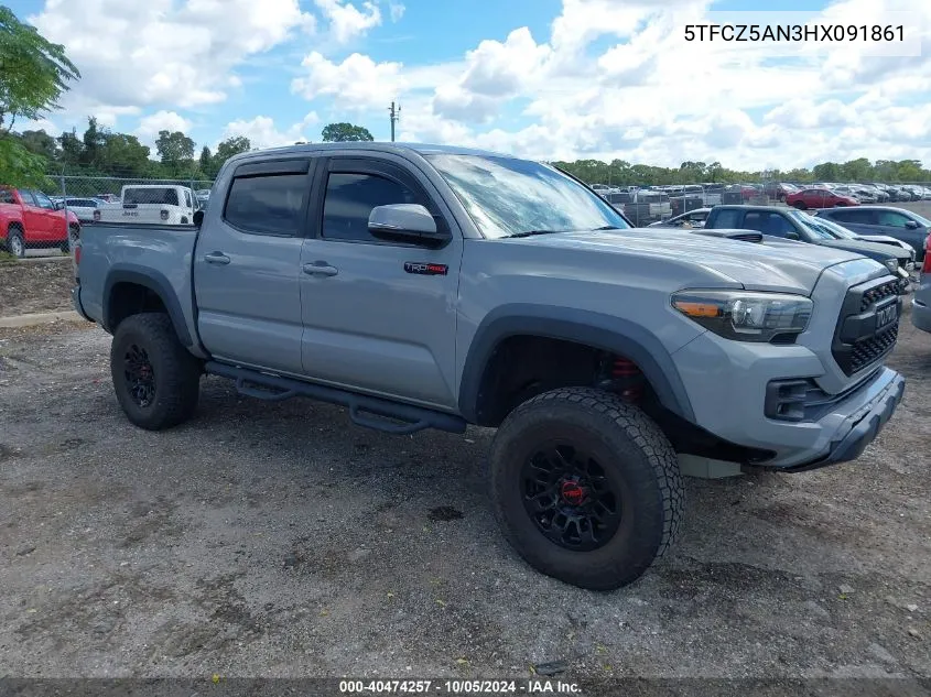 2017 Toyota Tacoma Trd Pro VIN: 5TFCZ5AN3HX091861 Lot: 40474257