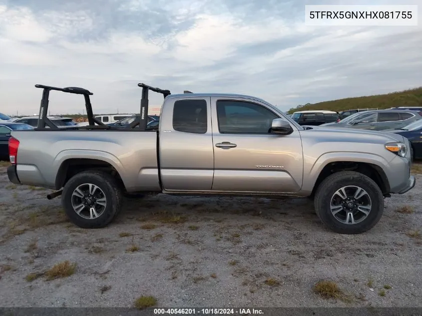 2017 Toyota Tacoma Sr5 VIN: 5TFRX5GNXHX081755 Lot: 40546201