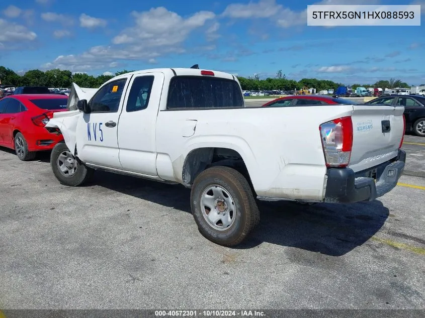 2017 Toyota Tacoma Sr VIN: 5TFRX5GN1HX088593 Lot: 40572301