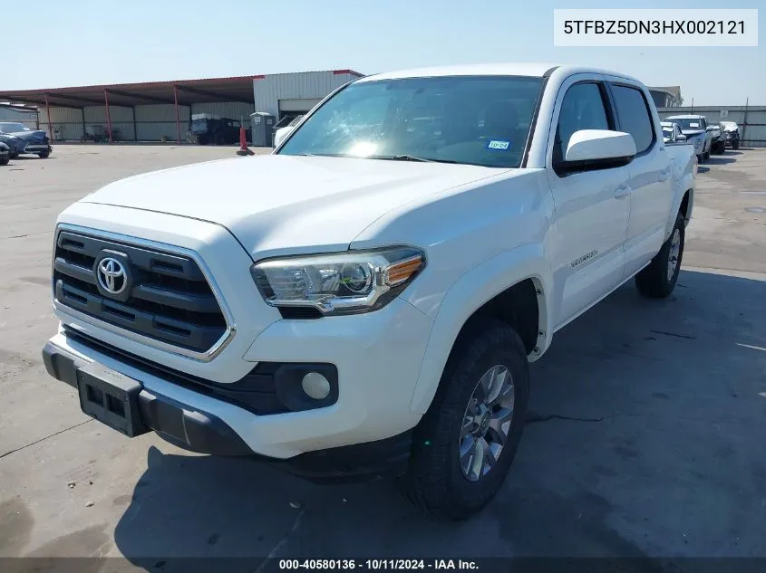 2017 Toyota Tacoma Sr5 VIN: 5TFBZ5DN3HX002121 Lot: 40580136