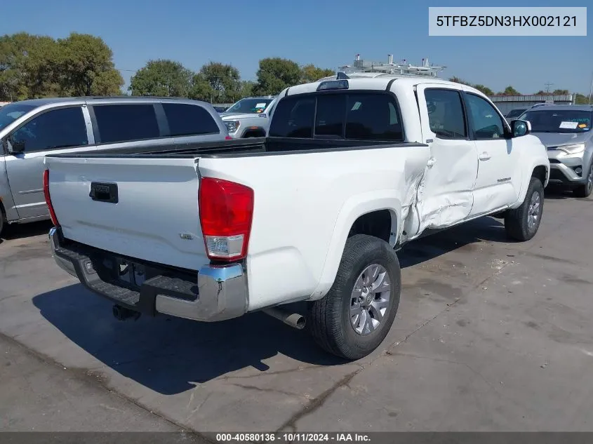 2017 Toyota Tacoma Sr5 VIN: 5TFBZ5DN3HX002121 Lot: 40580136