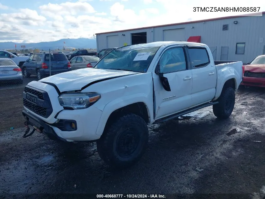 2017 Toyota Tacoma Dbl Cab/Sr/Trdspt/Or/Pro VIN: 3TMCZ5AN8HM088587 Lot: 40668777