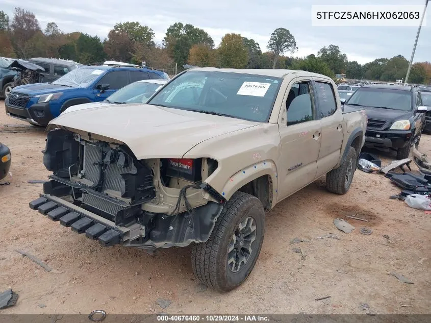 2017 Toyota Tacoma Trd Off Road VIN: 5TFCZ5AN6HX062063 Lot: 40676460