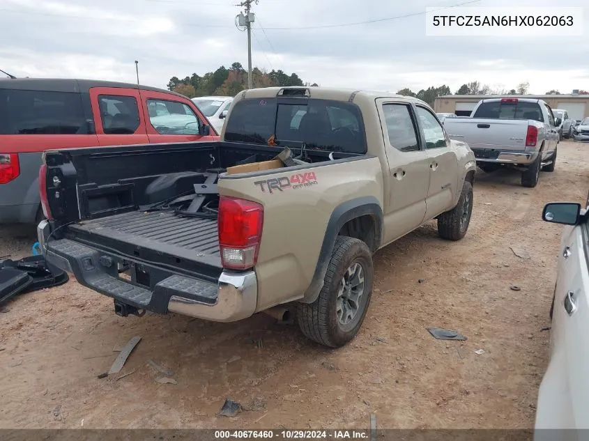 2017 Toyota Tacoma Trd Off Road VIN: 5TFCZ5AN6HX062063 Lot: 40676460