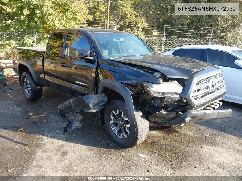 2017 Toyota Tacoma Trd Off Road VIN: 5TFSZ5AN6HX072930 Lot: 40688168