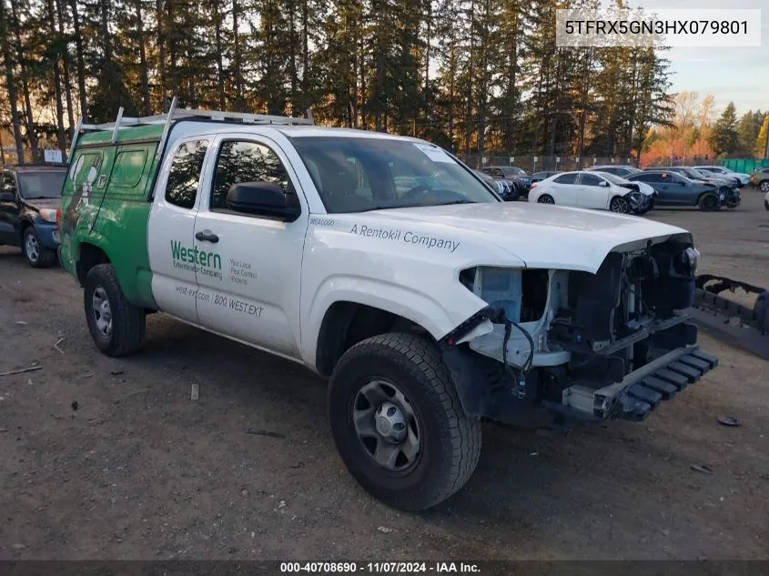 2017 Toyota Tacoma Sr VIN: 5TFRX5GN3HX079801 Lot: 40708690