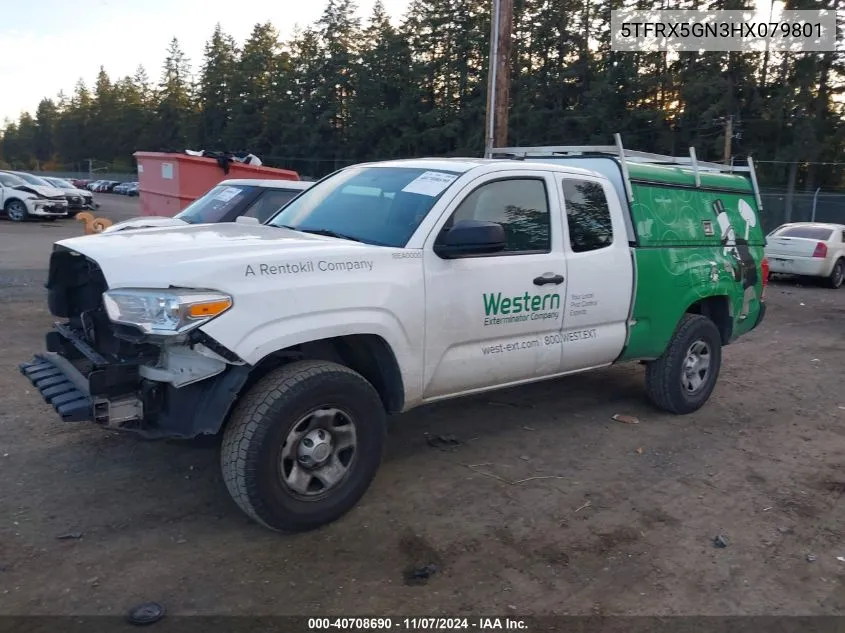 2017 Toyota Tacoma Sr VIN: 5TFRX5GN3HX079801 Lot: 40708690