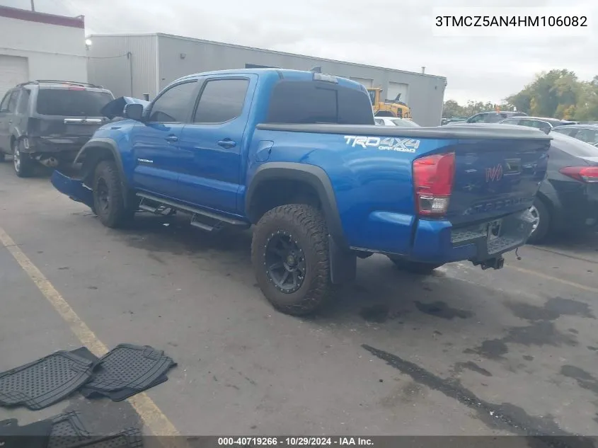 2017 Toyota Tacoma Trd Off Road VIN: 3TMCZ5AN4HM106082 Lot: 40719266