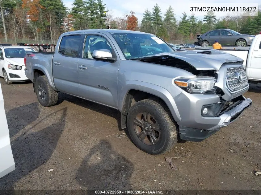 2017 Toyota Tacoma Trd Sport VIN: 3TMCZ5AN0HM118472 Lot: 40722959