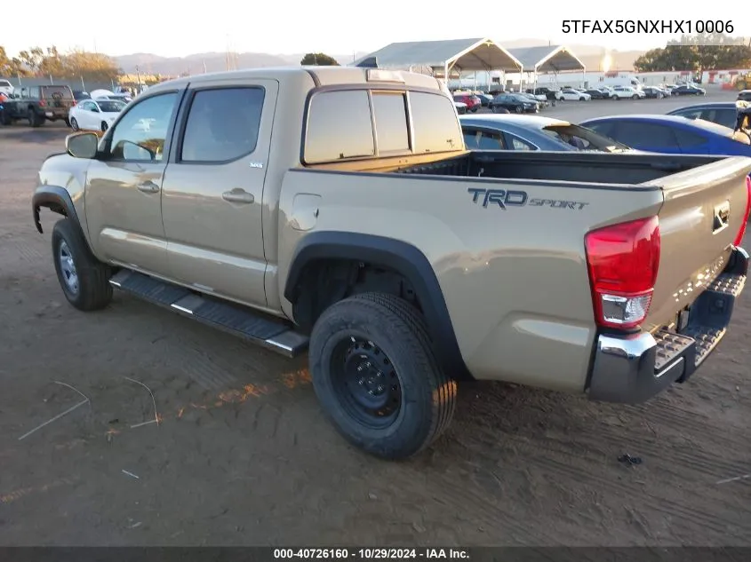 2017 Toyota Tacoma Sr5 VIN: 5TFAX5GNXHX10006 Lot: 40726160