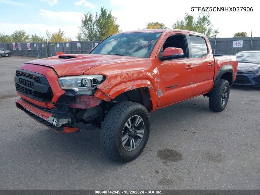 2017 Toyota Tacoma Trd Sport VIN: 5TFAZ5CN9HX037906 Lot: 40742949