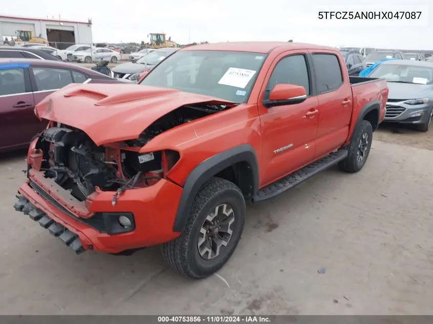 2017 Toyota Tacoma Trd Off Road VIN: 5TFCZ5AN0HX047087 Lot: 40753856