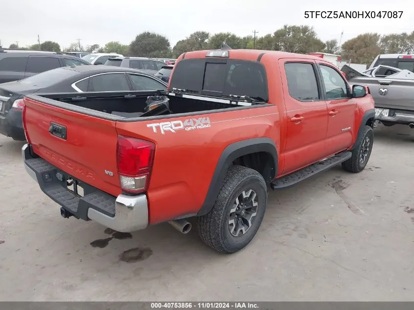 5TFCZ5AN0HX047087 2017 Toyota Tacoma Trd Off Road