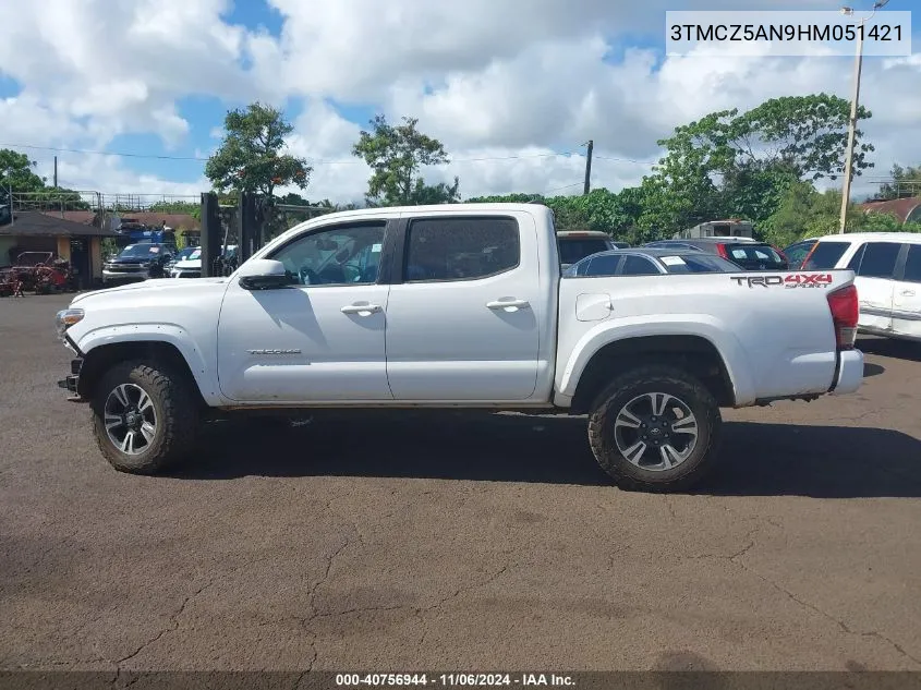 2017 Toyota Tacoma Trd Sport VIN: 3TMCZ5AN9HM051421 Lot: 40756944