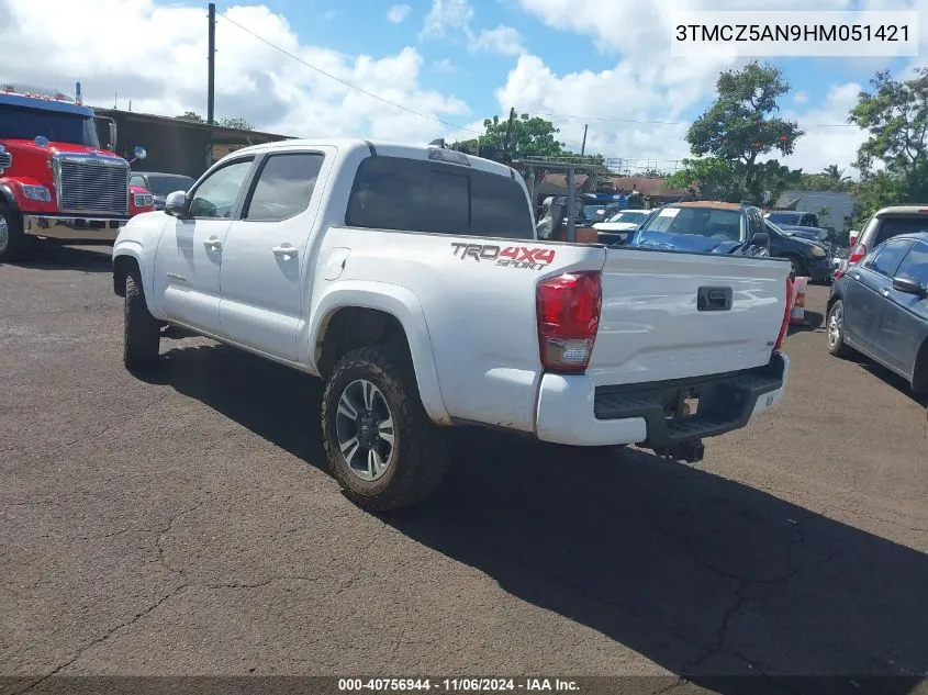 2017 Toyota Tacoma Trd Sport VIN: 3TMCZ5AN9HM051421 Lot: 40756944