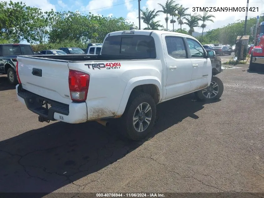 2017 Toyota Tacoma Trd Sport VIN: 3TMCZ5AN9HM051421 Lot: 40756944