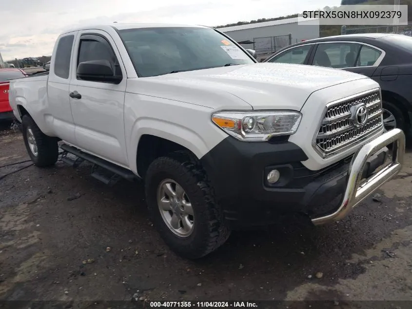 2017 Toyota Tacoma Sr VIN: 5TFRX5GN8HX092379 Lot: 40771355