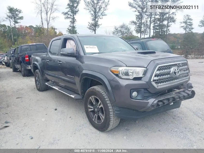 2017 Toyota Tacoma Trd Sport VIN: 5TFBZ5DN0HX002111 Lot: 40781815