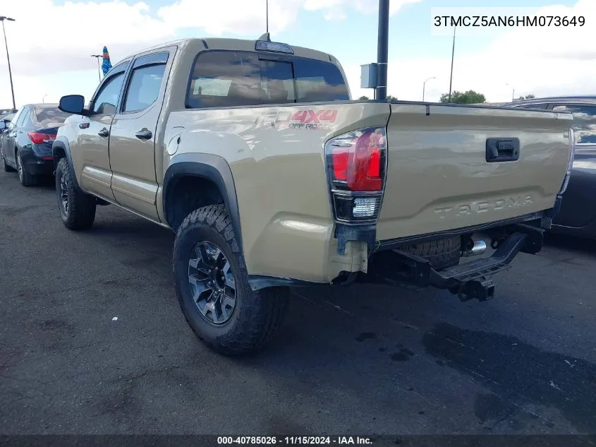 2017 Toyota Tacoma Trd Off Road VIN: 3TMCZ5AN6HM073649 Lot: 40785026