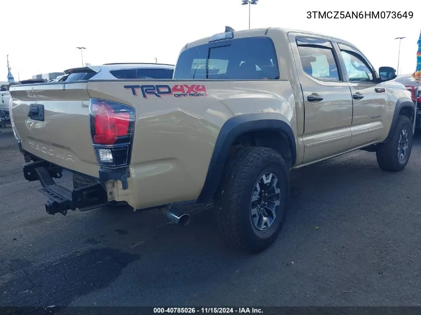 2017 Toyota Tacoma Trd Off Road VIN: 3TMCZ5AN6HM073649 Lot: 40785026