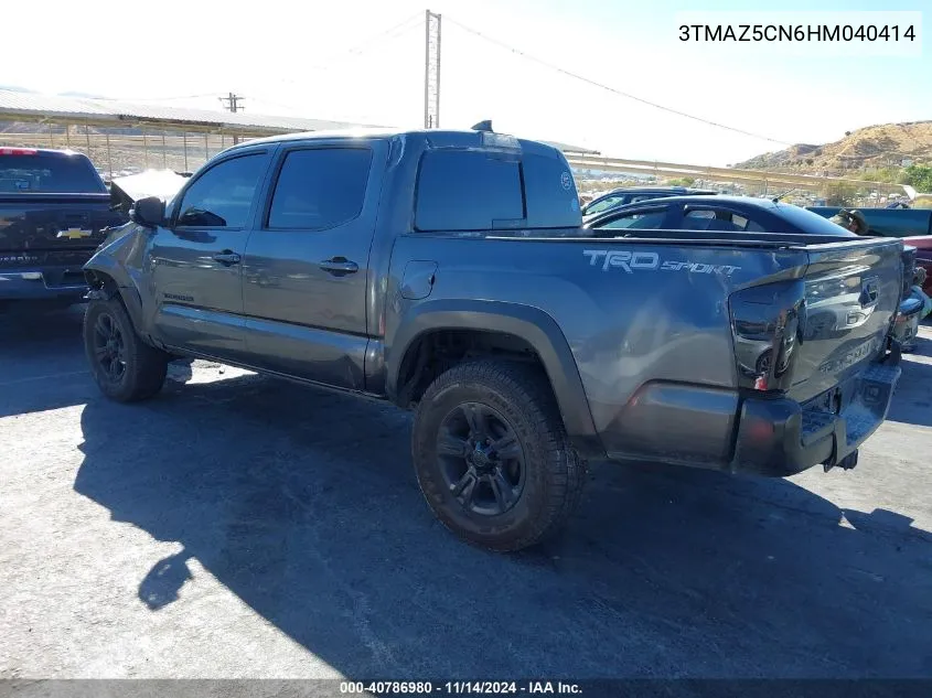 2017 Toyota Tacoma Trd Sport VIN: 3TMAZ5CN6HM040414 Lot: 40786980