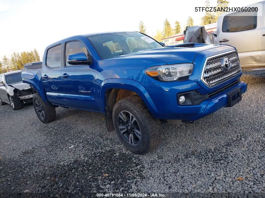 2017 Toyota Tacoma Trd Sport VIN: 5TFCZ5AN2HX060200 Lot: 40791684