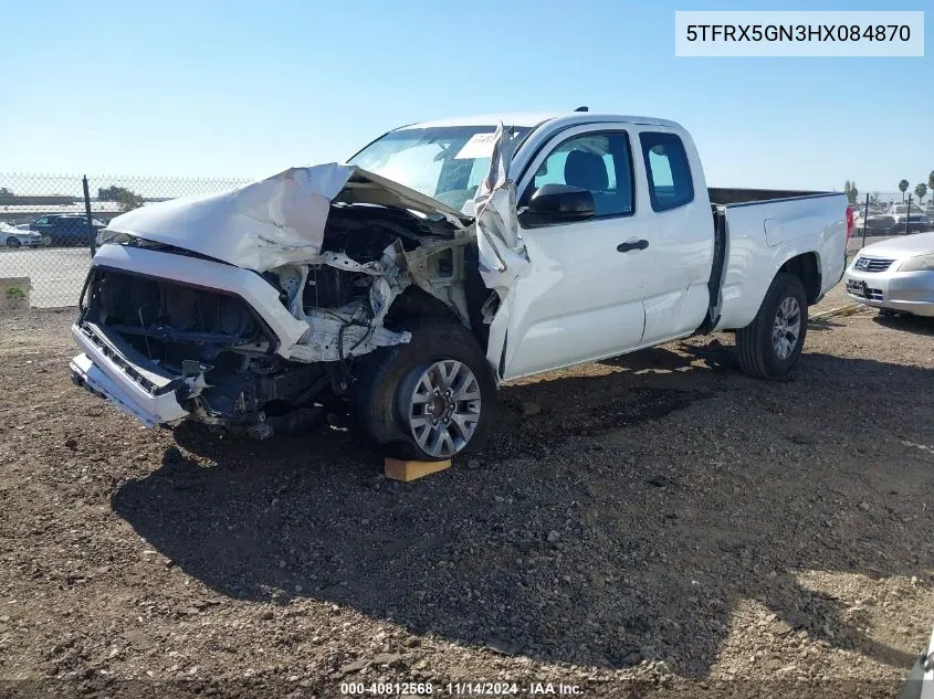 2017 Toyota Tacoma Sr VIN: 5TFRX5GN3HX084870 Lot: 40812568