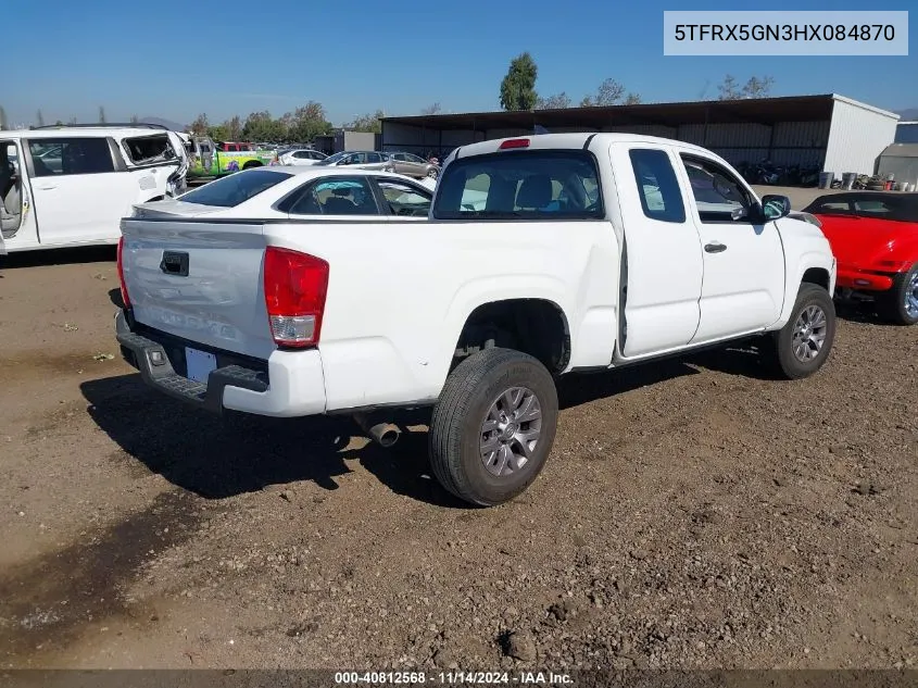 2017 Toyota Tacoma Sr VIN: 5TFRX5GN3HX084870 Lot: 40812568