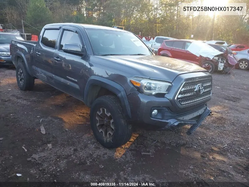 2017 Toyota Tacoma Trd Off Road VIN: 5TFDZ5BN0HX017347 Lot: 40819335