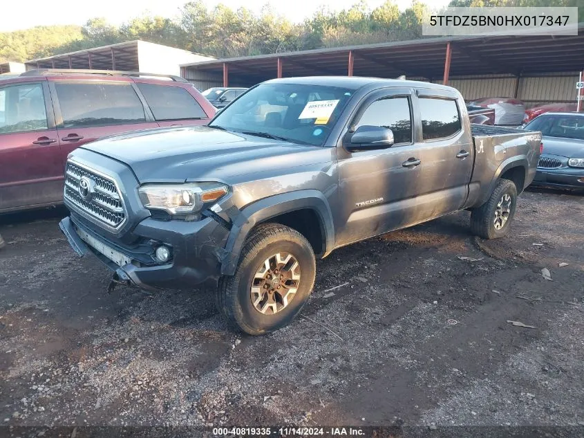 2017 Toyota Tacoma Trd Off Road VIN: 5TFDZ5BN0HX017347 Lot: 40819335