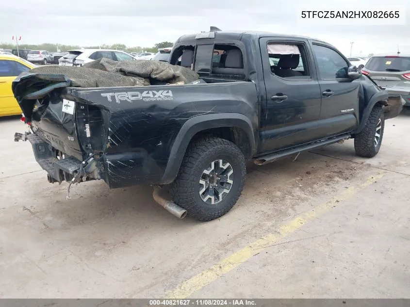 2017 Toyota Tacoma Trd Off Road VIN: 5TFCZ5AN2HX082665 Lot: 40821627