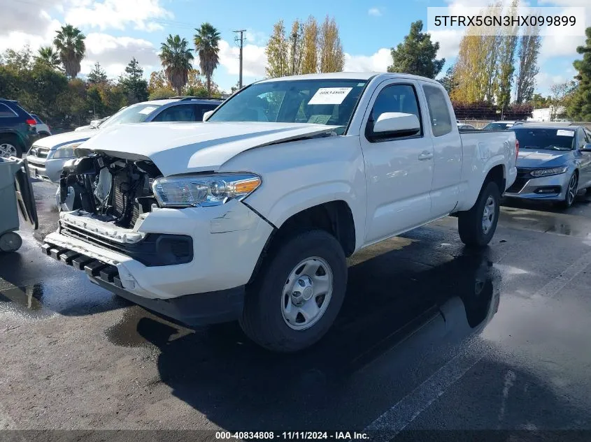 2017 Toyota Tacoma Sr VIN: 5TFRX5GN3HX099899 Lot: 40834808