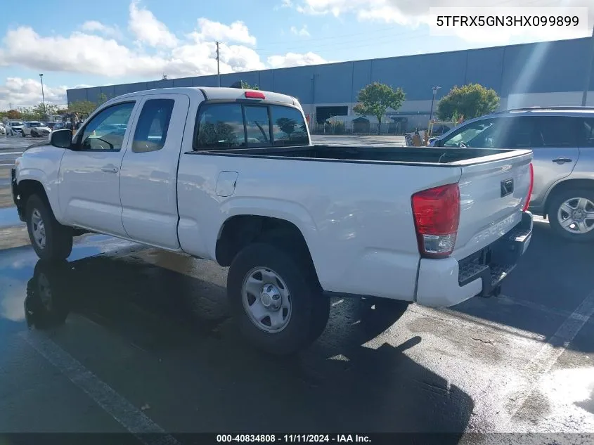 2017 Toyota Tacoma Sr VIN: 5TFRX5GN3HX099899 Lot: 40834808