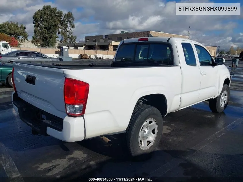 2017 Toyota Tacoma Sr VIN: 5TFRX5GN3HX099899 Lot: 40834808