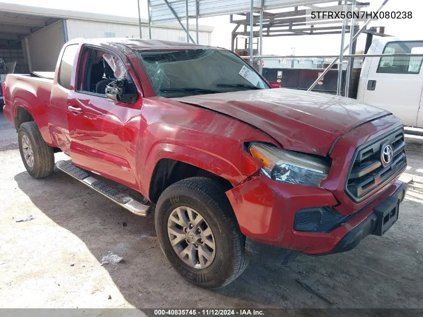 2017 Toyota Tacoma Sr VIN: 5TFRX5GN7HX080238 Lot: 40835745