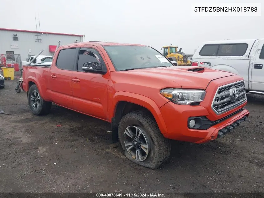 2017 Toyota Tacoma Trd Off Road/Trd Sport VIN: 5TFDZ5BN2HX018788 Lot: 40873649