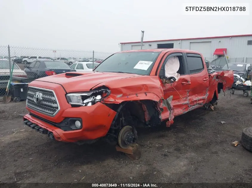 2017 Toyota Tacoma Trd Off Road/Trd Sport VIN: 5TFDZ5BN2HX018788 Lot: 40873649