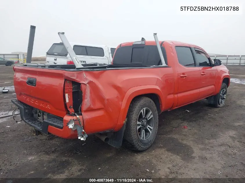 2017 Toyota Tacoma Trd Off Road/Trd Sport VIN: 5TFDZ5BN2HX018788 Lot: 40873649