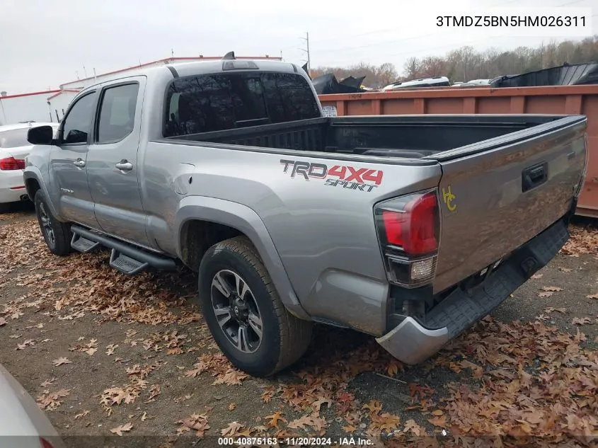 2017 Toyota Tacoma Trd Sport VIN: 3TMDZ5BN5HM026311 Lot: 40875163