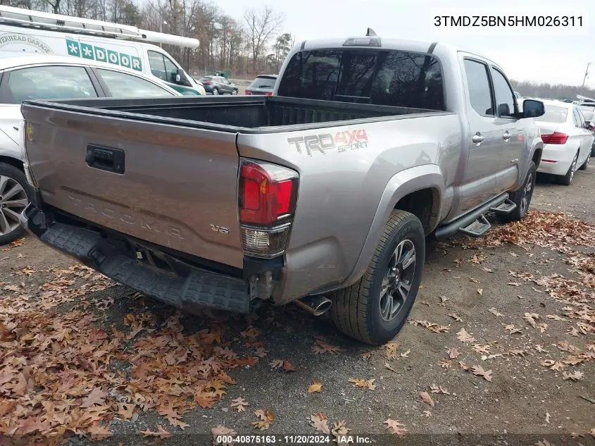 2017 Toyota Tacoma Trd Sport VIN: 3TMDZ5BN5HM026311 Lot: 40875163