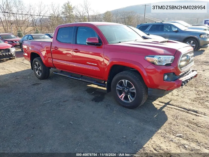 2017 Toyota Tacoma Dbl Cab/Sr5/Trd Sport/Or VIN: 3TMDZ5BN2HM028954 Lot: 40878754