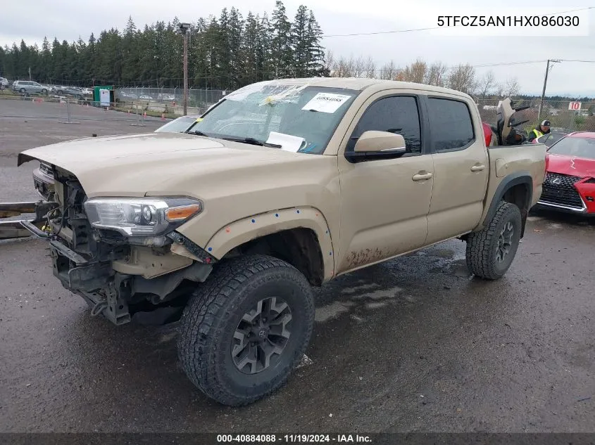 2017 Toyota Tacoma Sr5/Trd Off Road/Trd Sport VIN: 5TFCZ5AN1HX086030 Lot: 40884088